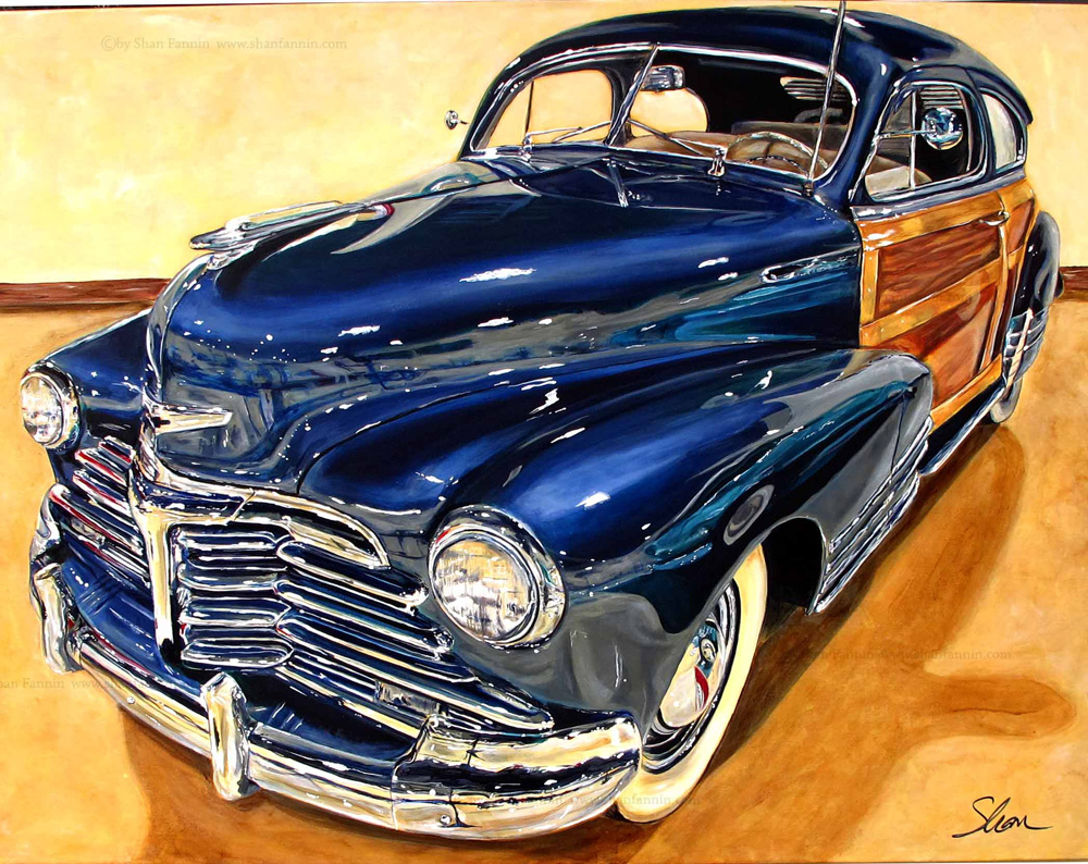 1948-Chevrolet-Fleetmaster-Fleetline, Medium: Original Acrylic on Canvas Size: 30" x 40" #20531 Artist: Shannon Fannin