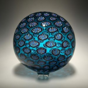 Sphere-Blue, Medium: Hand-Blown Glass Size: 14" x 14" Artist: David Patchen