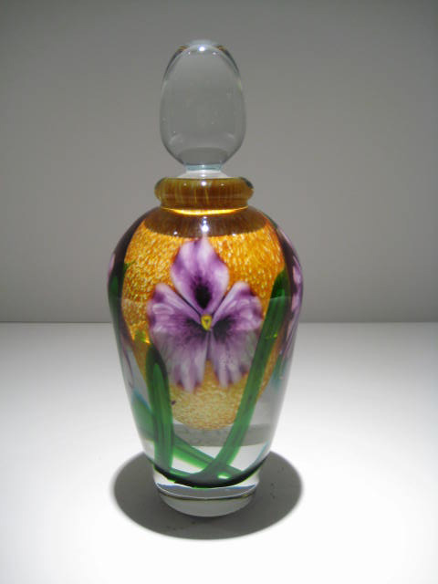 Purple and Amber Flower Perfume Bottle Artist: Stuart Abelman Catalog: 900-43-6 Price: $550.00 REDUCED: $350.00