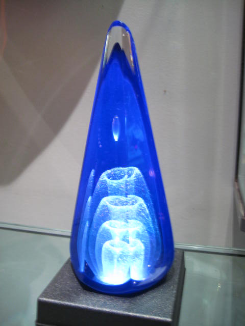 Cobalt Aquarium Geode Sculpture Artist: Stuart Abelman Catalog: 601-34-9 #19437 Price: $595.00 REDUCED: $300.00