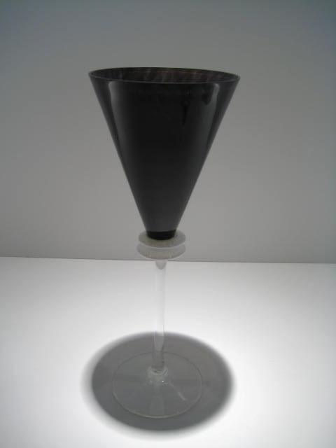 Black and White Wine Goblet Artist: Union Street Catalog: 603-36-8 #19629 Price: $150.00 REDUCED: $75.00