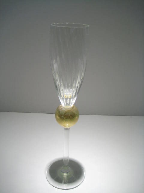 Clear and Gold Champagne Flute Artist: Union Street Catalog: 372-16-3