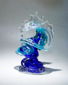 Neptune in cobalt, turquoise, and champagne, Medium: Glass, Artist: David Wight, Size: 15